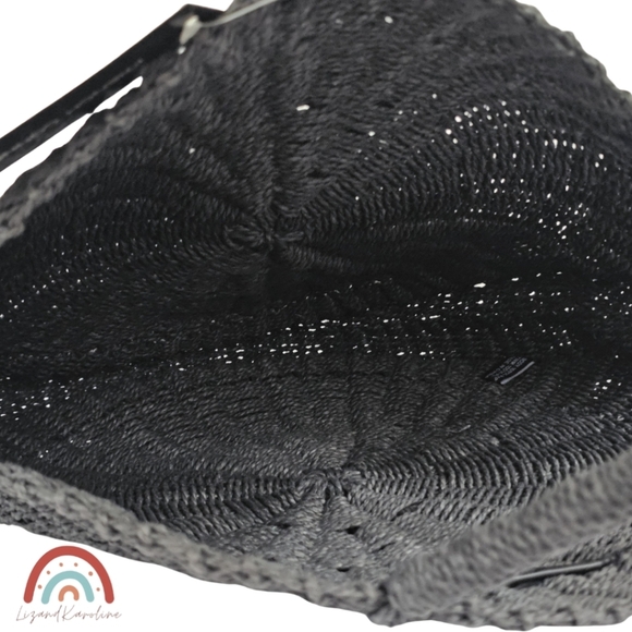 New! French Connection Oversized Circle Large Straw Tote Bag - Picture 12 of 16